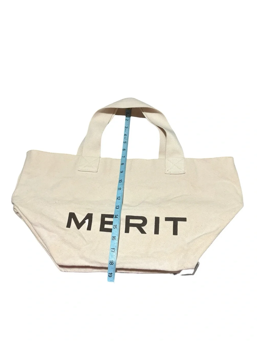 MERIT Beauty The Everything Bag Canvas Tote - Limited Edition GUC